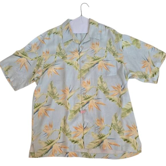 Tommy Bahama Mens Tropical Silk Short Sleeve Hawaiian Shirt Multicolor Large - Picture 3 of 12